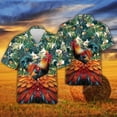 thumbnail image 5 of Camisas de granja con estampado 3D de pollos para hombre, camisa hawaiana informal de playa, camisa informal de manga corta, blusa de un solo pecho, ropa para hombre, 5 of 5