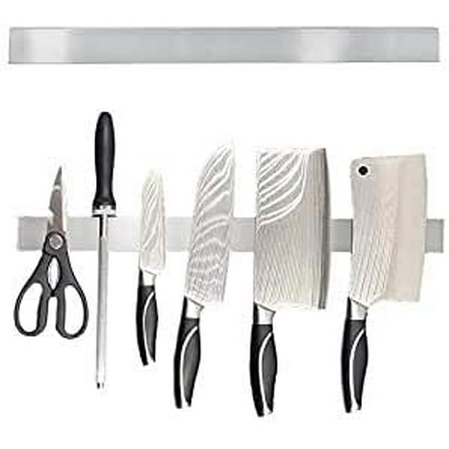 Porte-Couteaux Magnétique en Acier Inoxydable Support de Couteaux Multifonctionnel 13 Pouces Rack pour Couteaux, Rack à Couteaux, Porte-Ustensiles de Cuisine Ou Organisateur d'Outils de Garage et Cuisine