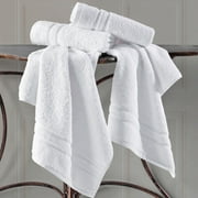 Hawmam Linen White Hand Towels For Bathroom - Luxury 16 x 29 600 GSM 100% Turkish Cotton - Soft, Fluffy, Low Lint, QuickDry, Absorbent - Set of 4, Perfect for Spa, Gym, Airbnb, Hotel - Set of 4