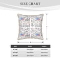 thumbnail image 4 of Fotbe America Landmarks2 Pattern Velvet Decorative Throw Pillow Covers with Elegant Piping, Soft Plush Cushion Cover for Sofa, Bed, Car, Office-16"x16", 4 of 8