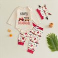 thumbnail image 2 of UAYOTSE Baby Boys Farm Theme Clothing Set Long Sleeve Bodysuit Printed Pants Cow Ear Hat Infant Daily Outfit Size 6-9 Months, 2 of 4