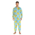 thumbnail image 5 of Adult Christmas Onesie Little Yellow Duck Yellow Polka Dots Pattern Zipper One-Piece Pajamas Unisex with Pockets, 5 of 6