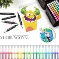 thumbnail image 2 of Marcadores Doble Punta Shendy Vendy Plumones Punta Pincel Touch 60 Colors, 2 of 6