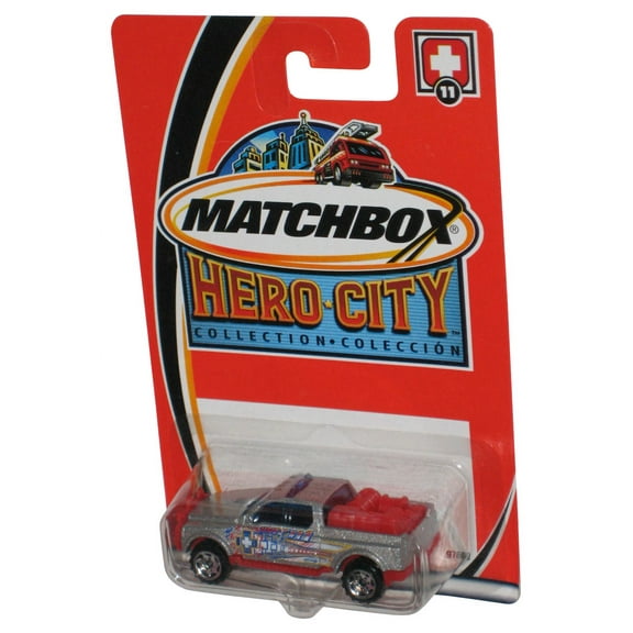Matchbox Hero City (2002) Red & Silver Emergency Response 4x4 Toy Truck #11