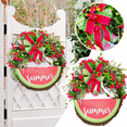 thumbnail image 4 of Artificial Wreath 16inch Watermelon Pastoral Dead Branch Rattan Circle Festive Indoor Outdoor Window Fireplace Decoration, 4 of 5