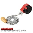 thumbnail image 5 of Uxcell Pull Chain Switch 3 Speed ZE-268S1 w Chain for Ceiling Fan Lamp Red Silver 2 Set, 5 of 5