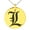 Gold, variant on Stainless Steel Letter L Initial Old English Monogram Engraved Small Medallion Circle Charm Pendant Necklace