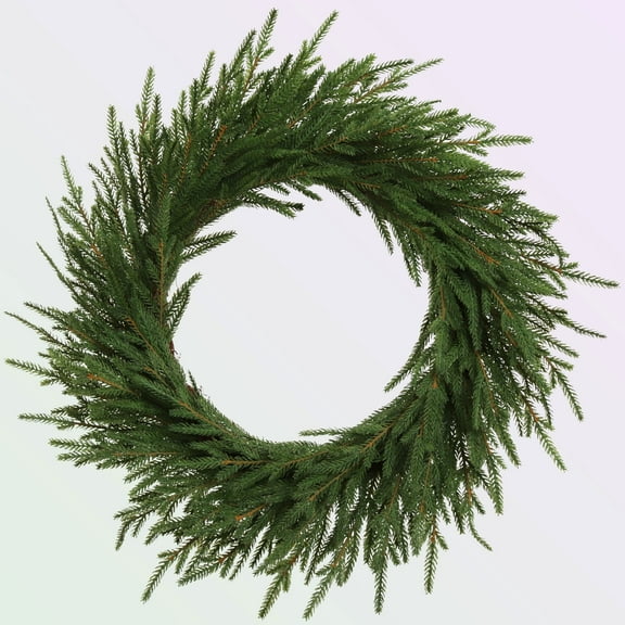 24-Inch Real Touch Frasier Christmas Wreath – Full Artificial Holiday Decoration for Doors, Walls & Mantels