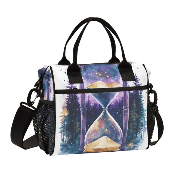 Ckdifva Forest Hourglass Cooler Bag Cooler Cooling Tote Lunch Bag Lunch Box Front Pocket with Shoulder Strap
