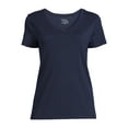 thumbnail image 5 of Time and Tru Women's V-Neck T-Shirt with Short Sleeves, 5 of 5