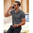 thumbnail image 5 of COOFANDY Men's Dress Shirts Slim Fit Wrinkle-Free Short Sleeve Casual Button Down Shirt, 5 of 6