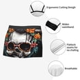thumbnail image 3 of Fotbe Flower Horn Skull A Calzoncillos Tipo Boxer con Bolsa de Soporte Total para Hombre, X-Temp Fresco, Transpirable y de Secado Rápido-Small, 3 of 5