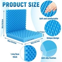 1 Pcs 32 x 18 x 3 Inches Egg Foam Pad Wheelchair Seat Cushion Backrest to Relieve Back Egg Foam Cushions Wheelchair Accessories for Office Chairs Wheelchair Recliner Back Chair