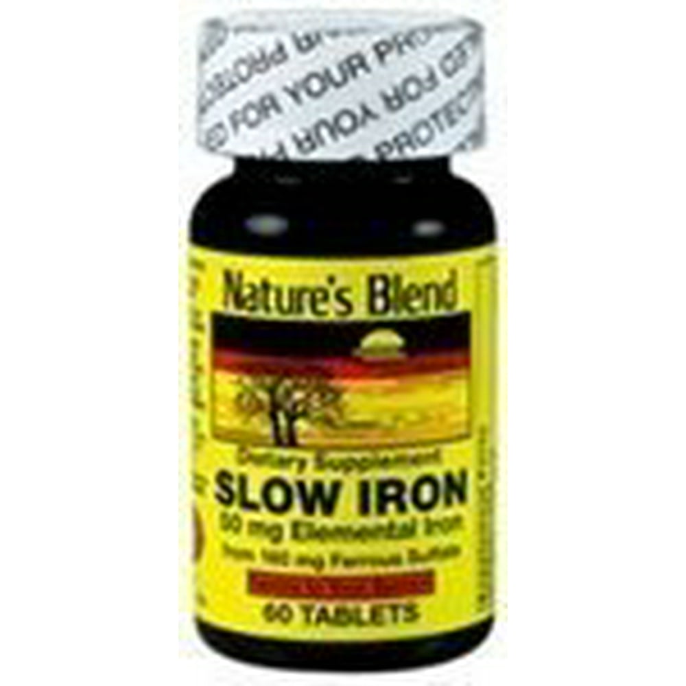 Nature's Blend Slow Iron 50 mg (160 mg) Compare to Slow Fe® 60 Tablets