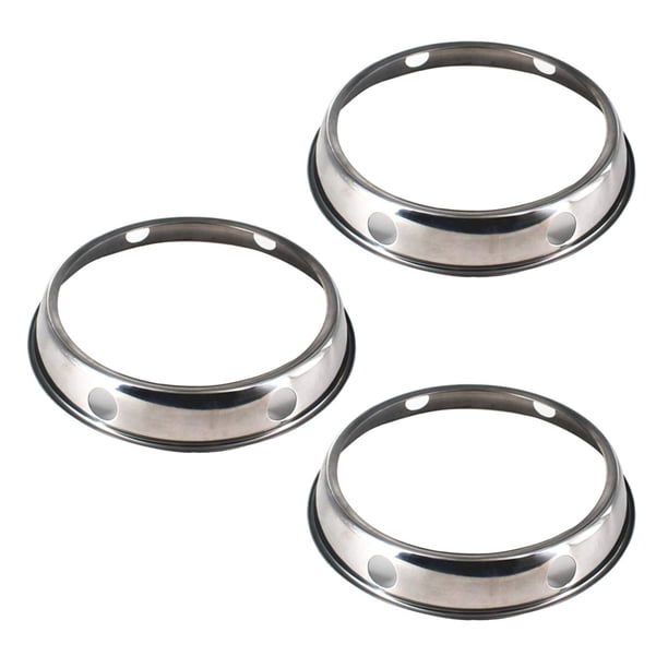 3X Soporte Universal de Wok Sartén Soporte de Estante de Anillo Wok / Estante Wok de Fondo Redondo Tamaño Universal