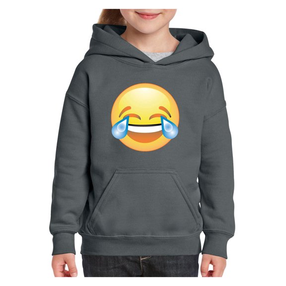 Big Girls Hoodies and Sweatshirts - Emoji Laughing Tears