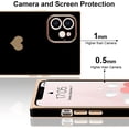 thumbnail image 4 of Compatible with iPhone 12 Case  Cute Plating Gold Luxury Love Heart Phone Case for Women Girls Shockproof Raised Full Camera Lens Protection Bumper Cover for iPhone 12, Black, 4 of 14
