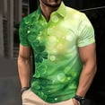 thumbnail image 2 of QATAINLAV Chemises Grandes Tailles pour Hommes 2025 Jour de la Saint-Patrick Trèfle Imprimé Graphique Polos Chemises Été Manches Courtes Bouton Col Rabattu Hauts de Travail Multicolore TTTG Ventes Éclair d'Aujourd'hui, 2 of 6