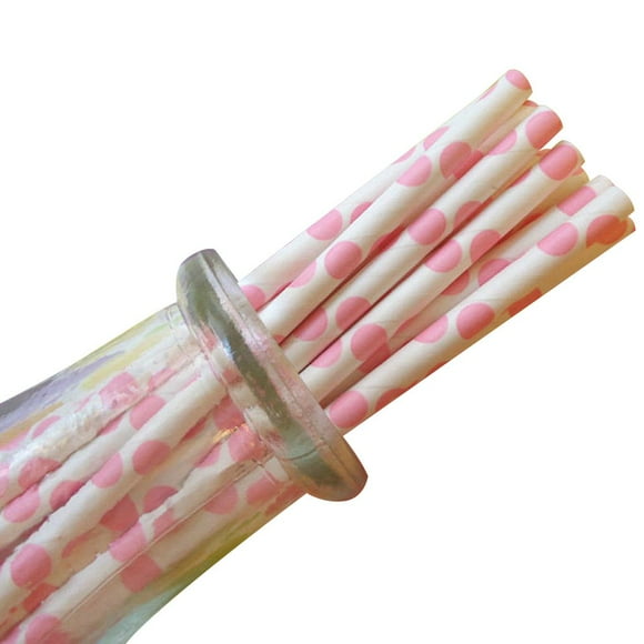 25 Pcs/Pack Pailles en Papier à Rayures Jetables Pailles Pailles Jetables Pailles Multicolores pour Fête