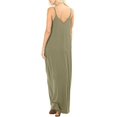 thumbnail image 3 of Mengpipi Women's Summer Sleeveless V Neck Casual Flowy Pockets Loose Maxi Dress,Armygreen, 3 of 4