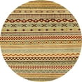 thumbnail image 1 of Ahgly Company Indoor Round Abstract Orange Abstract Area Rugs, 6' Round, 1 of 6