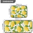 thumbnail image 2 of Lemons Green Leaves Kitchen Rugs and Mats Set 2 Piece Non Slip Washable Runner Rug Set of 2 for Floor Home Kitchen Laundry Decorative, 2 of 5