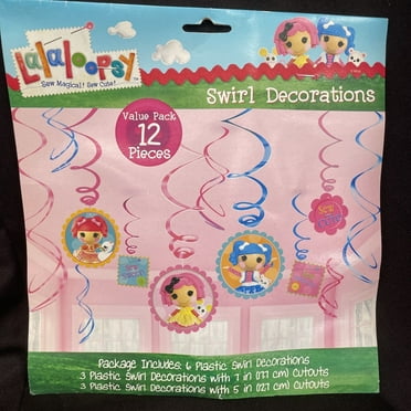 Amscan Swirl Decorations | Lalaloopsy Collection | 12-Count Party Accessory, 10" x 9.5"