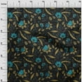 thumbnail image 3 of oneOone Rayon Olive Green Fabric Asian Floral Sewing Fabric By The Yard Printed Diy Clothing Sewing Supplies 56 Inch Wide, 3 of 5