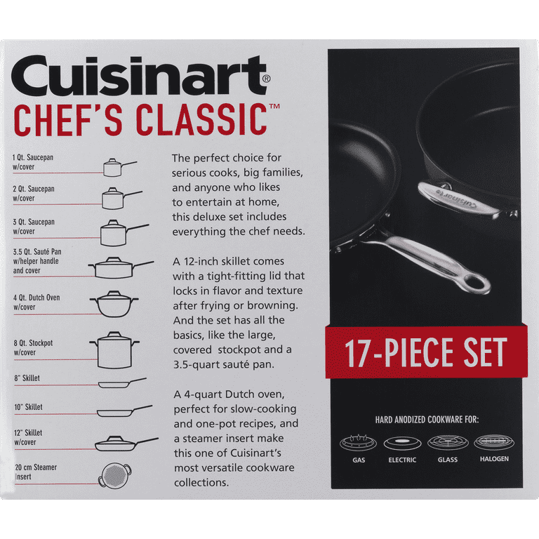  Cuisinart 17-Piece Cookware Set, Chef's Classic