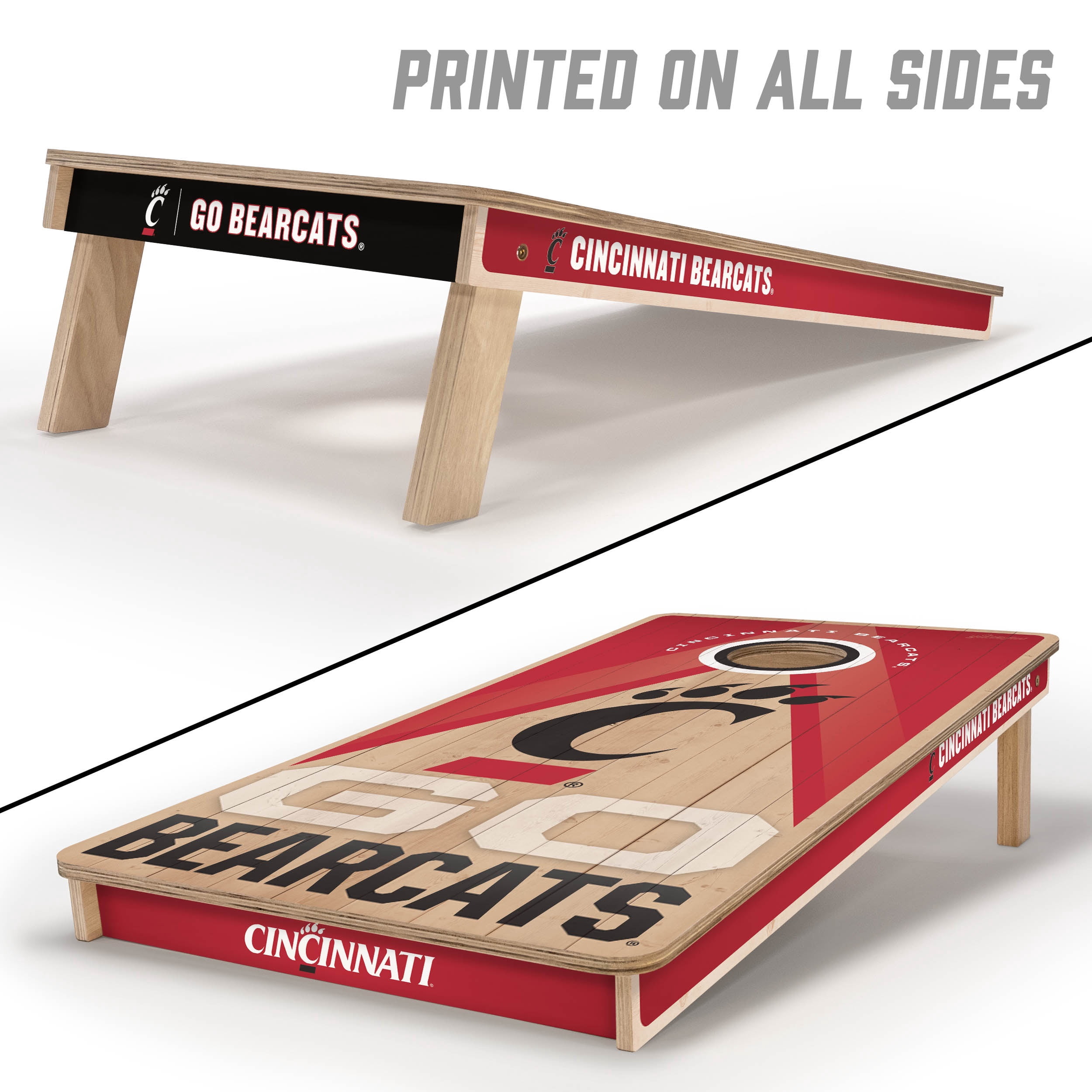 YouTheFan NCAA Cincinnati Bearcats 2X4 Slogan Series Cornhole NO BAGS