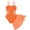 Orange, variant on Mercatoo Teen Girls Cut Out Swimsuit Set Kids 2 Piece Solid Color Tumm1 Contro1 Swimwear Cute Beach Cover Up Skirt Bathing Suits