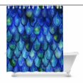 thumbnail image 1 of POP Watercolor Fish Scales Bathroom Shower Curtain Decor Set 60x72 inch, 1 of 1