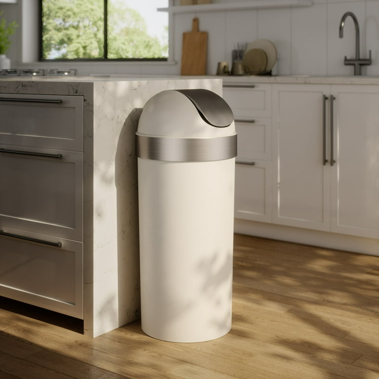 Umbra 62L Venti Swing-Top Kitchen Plastic Sand Trash Can Umbra 62L Venti Swing-Top Kitchen Plastic Sand Trash Can