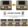 thumbnail image 3 of Dawn Whisper 54.33" Rattan TV Cabinet with Variable Color Light Strip, Double Sliding Doors for Storage, Adjustable Shelf, Metal Legs, TV Console for Living Room, Natural, 3 of 16