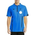 thumbnail image 1 of TOPTIE Chandail d'Arbitre de Soccer pour Hommes Officiels Pro à Manches Courtes Chandails d'Arbitre-bleu-TG, 1 of 9