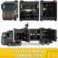 thumbnail image 3 of 1020 Pcs City Police Building Toys Set, 8 in 1 Mobile Command Center Building Block for Boys, Gift for Kids Ages 6-12, Black, 3 of 7