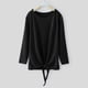 thumbnail image 2 of Gibobby Blusa Niñas Camiseta básica sólida de cuello redondo para niñas pequeñas para niños pequeños, camisetas sin mangas con en la parte delantera, blusa informal holgada （Negro， 4-5 Años), 2 of 5