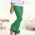 thumbnail image 2 of newwalpole Baby Girls'Ruffle Pants Toddlers Little Girls Leggings Green for Size 9-10 Years, 2 of 6