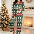 thumbnail image 2 of Enjoytime Women Christmas Pajama Sets Print Button Down Long Sleeve Shirts Pants 2 Piece Sleepwear Xmas Soft Plus Size Lounge Set, 2 of 6