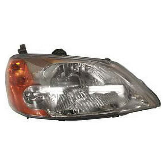 Right Headlight Assembly - Compatible with 2001 - 2003 Honda Civic Sedan 2002