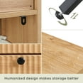 thumbnail image 3 of Brafab Flued Shoe Cabinet, Shoe Storage Organizer Cabinet with 2 Flip Wavy Line Drawers, Freestanding Shoe Rack with Adjustable Shelf for Entryway, 3 of 8