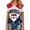 Red4, variant on Womens America 2026 Graphic Soccer Crewneck Short Sleeve Star Print Country Pride Football Fan Athletic Style Top