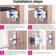 thumbnail image 4 of 12PCS Door Latches, Door Closers, Double Roller Latches for Furniture Swing Door, Latch Cabinet Door Double Roller Catch Cupboard Door Latch Catch (Si, 4 of 5