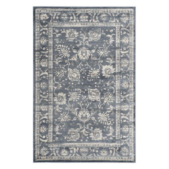SAFAVIEH Vintage Burton Traditional Area Rug, Dark Grey/Cream, 4' x 5'7"