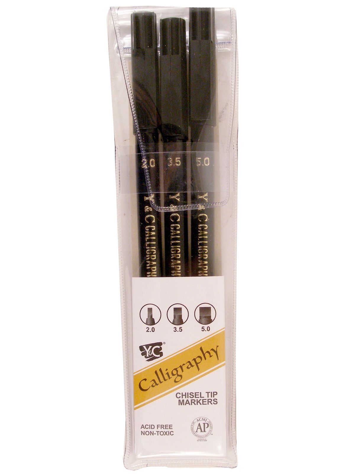 Calligraphy Chisel Tip Marker Set set of 3 (pack of 4)