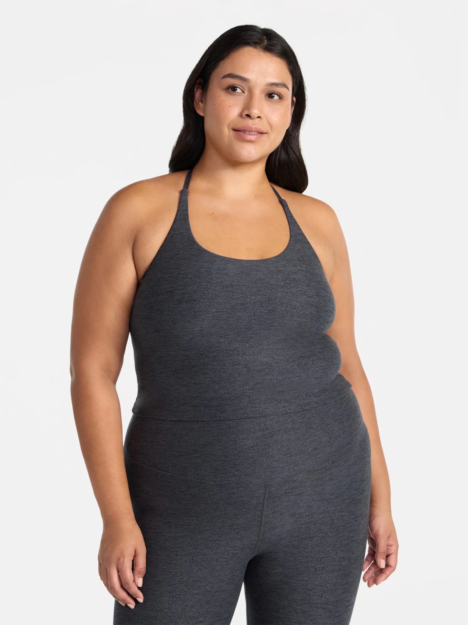 Avia Women's and Women's Plus ButterCore Foil Sports Bra Tank Top, Sizes XS-4X