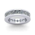 thumbnail image 3 of Natural 4.25Ct Round Cut Diamond Classic Channel Set Women's Anniversary Wedding Eternity Band Ring Solid 950 Platinum G SI1, 3 of 3