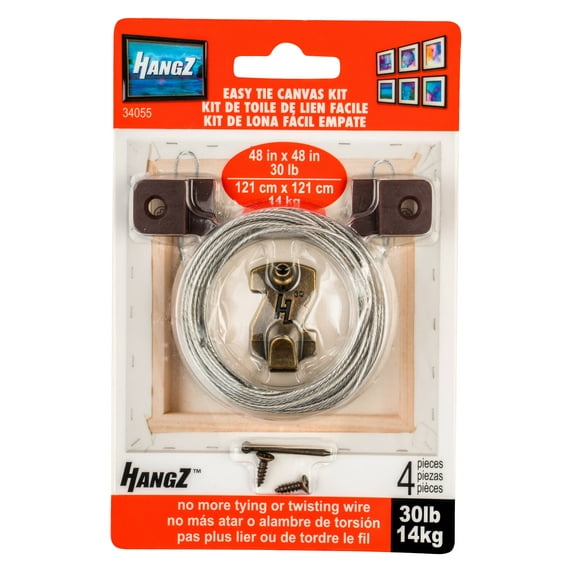 HangZ 34055 30lb Canvas Easy Tie 1 Hole D ring Kit