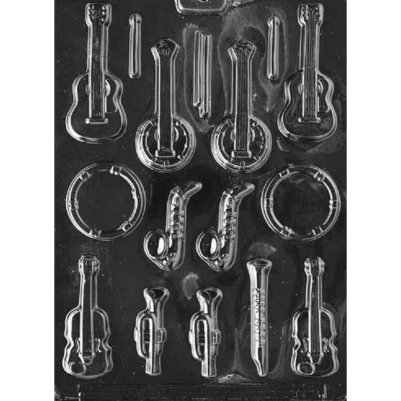 Grandmama's Goodies J062 Musical Instrument Chocolate Candy Soap Mold with Exclusive Molding Instructions