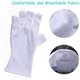 thumbnail image 4 of 3Pairs UV Gloves for Nail Lamp,Manicures Anti Block UV Ray Fingerless Glove for Girl Women,Professional UPF40+ Half Finger Manicure Protection Gloves for LED/UV(White), 4 of 5